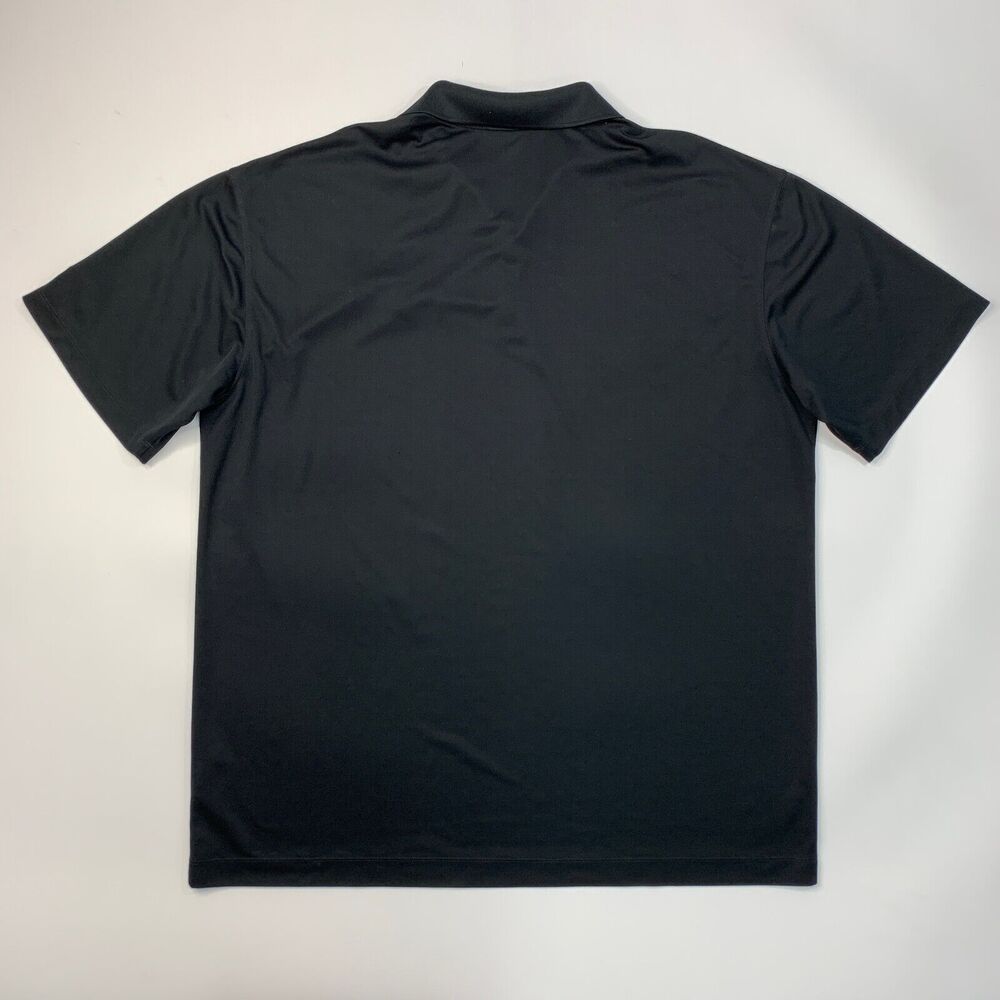 Nike Polo Shirt Mens XXL 2XL Black Golf Dri Fit Micro Pique Performance - Picture 10 of 16